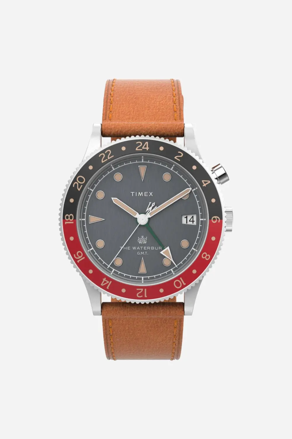 Timex Waterbury Traditional Gmt 39Mm Leather Strap Watch 1