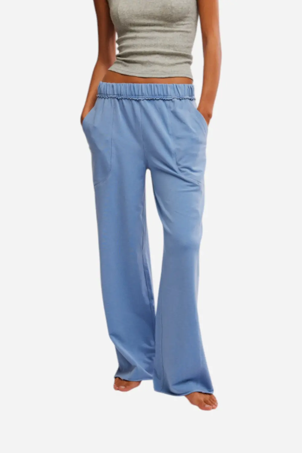 Free People Don't Wait Up Lounge Pant In Quiet Harbor 1