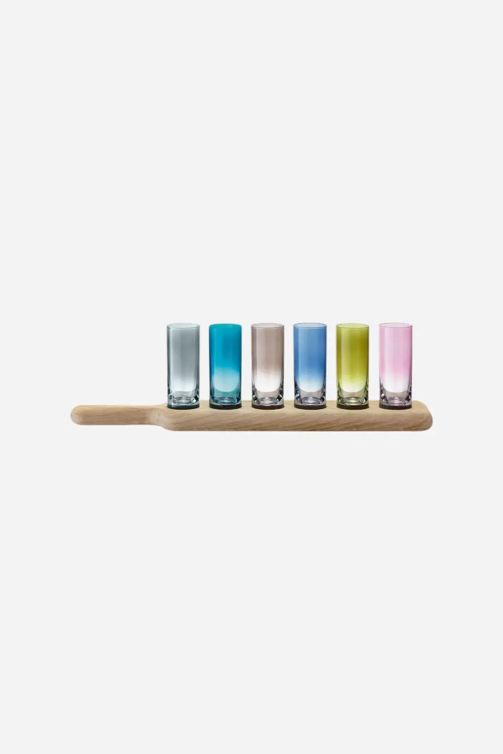 Lsa International Paddle Shot Glass & Oak Paddle Set 1
