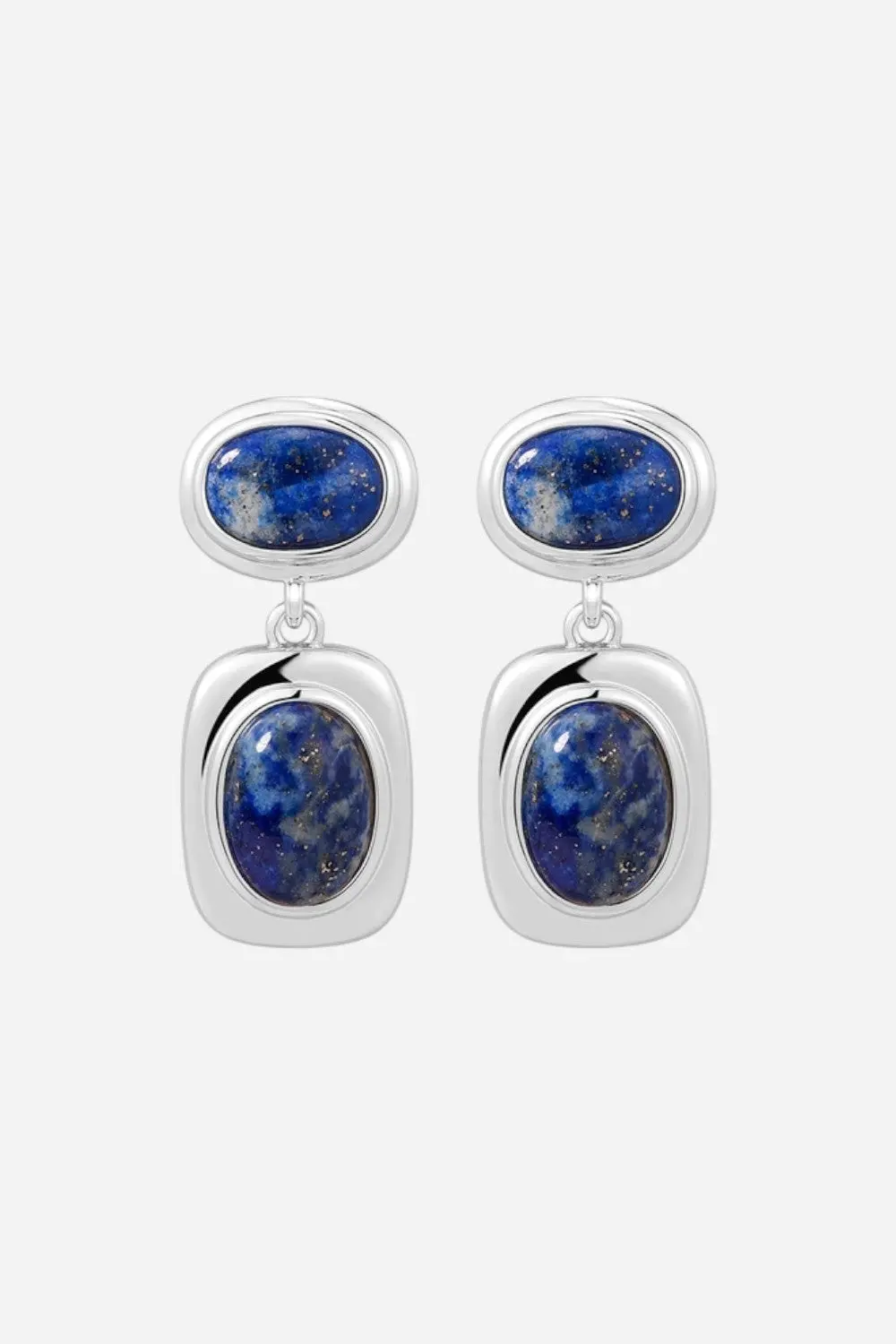Luv Aj Lapis Double Studs In Silver 1