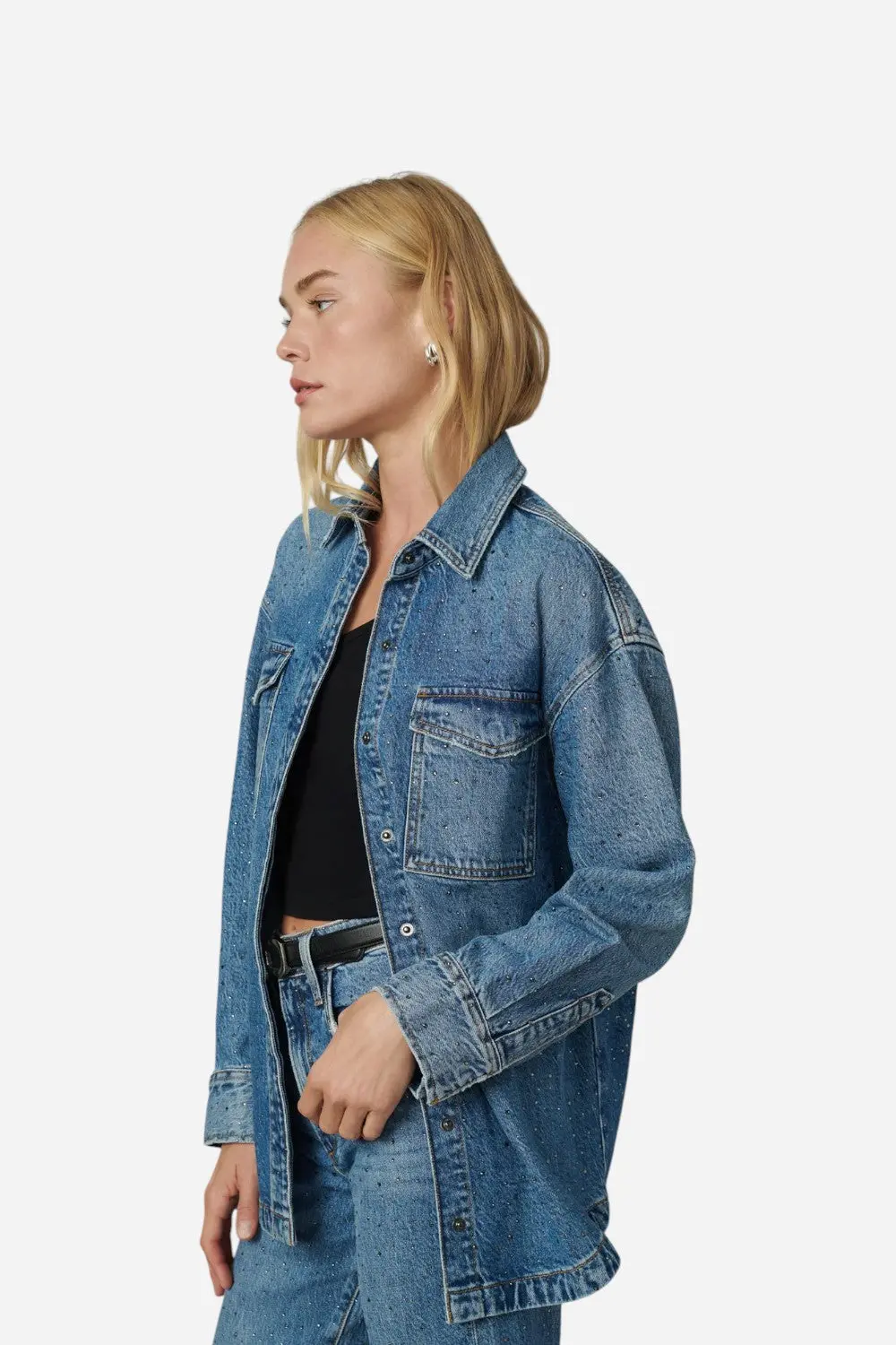 Joe's Jeans The Katrina Crystal Shirt Jacket In Stargaze 2