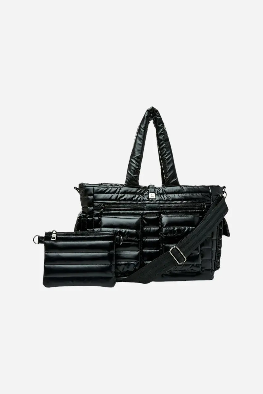 Think Royln Two Faced Reversible Tote In Pearl Black 1