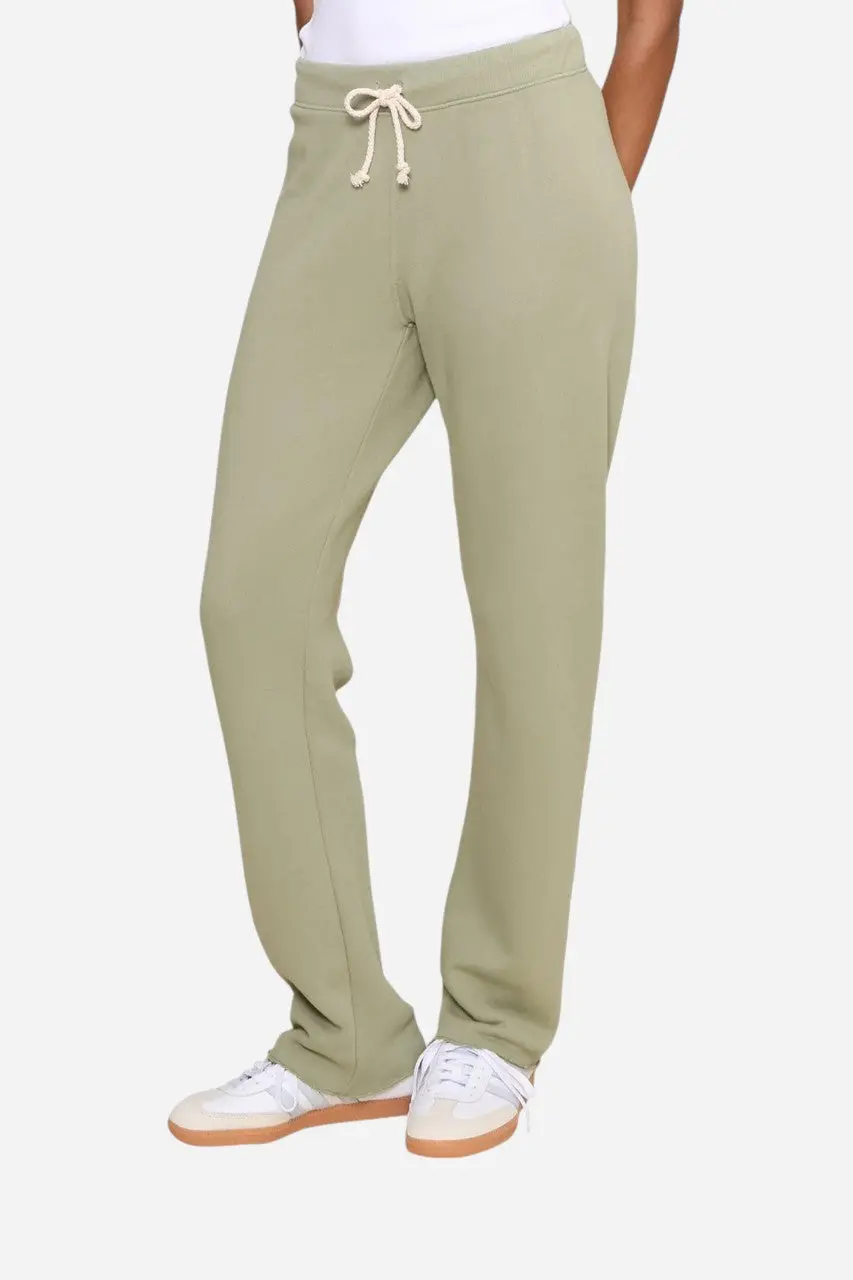 Perfect White Tee Collins Straight Leg Sweatpants In Oil Green 1