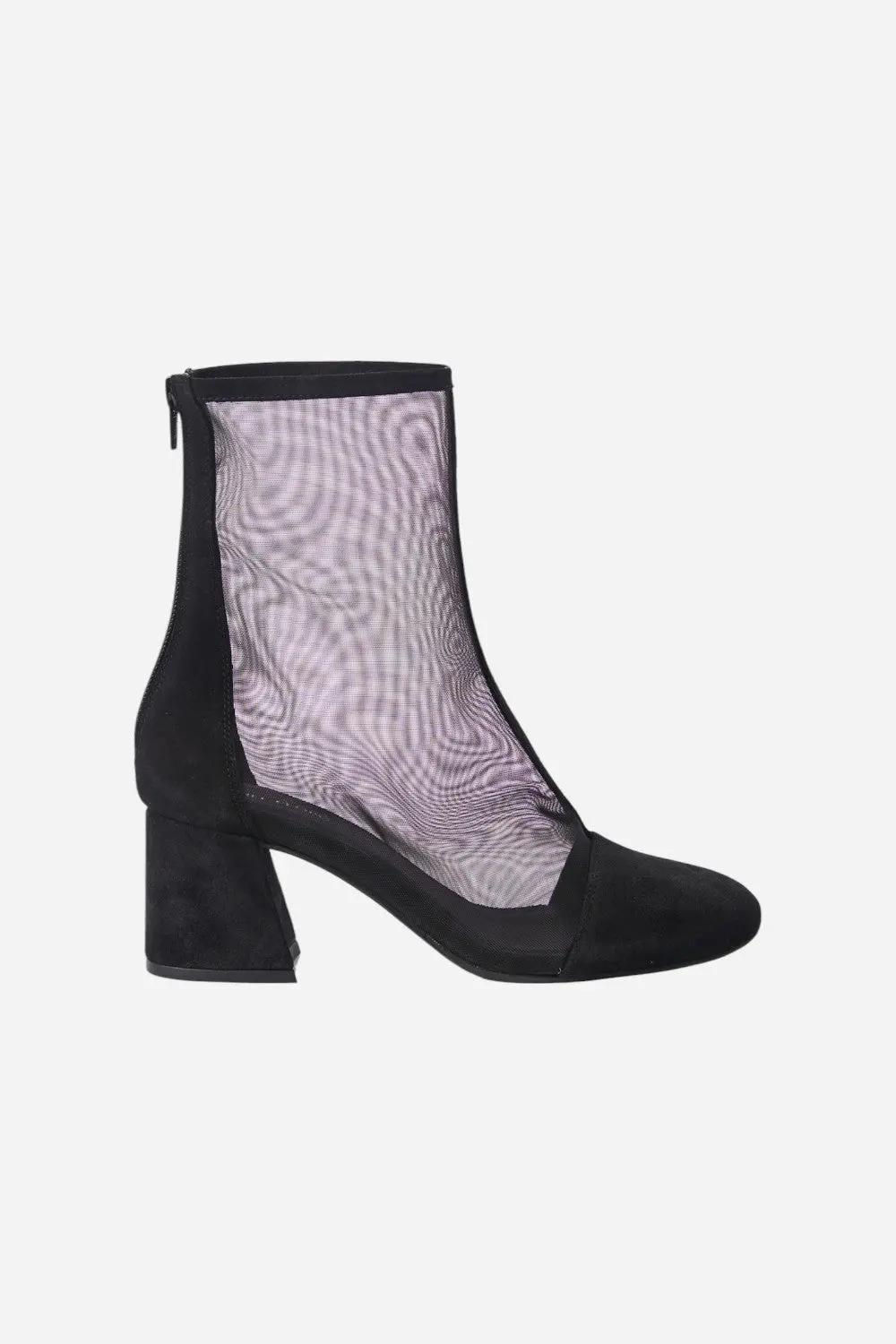Free People Shoes Wisteria Mesh Boots In Black Suede 1