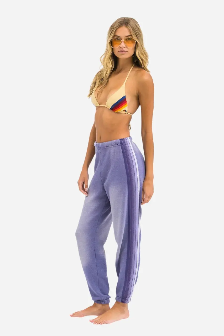 Aviator Nation 5 Stripe Sweatpants Faded Grape 1