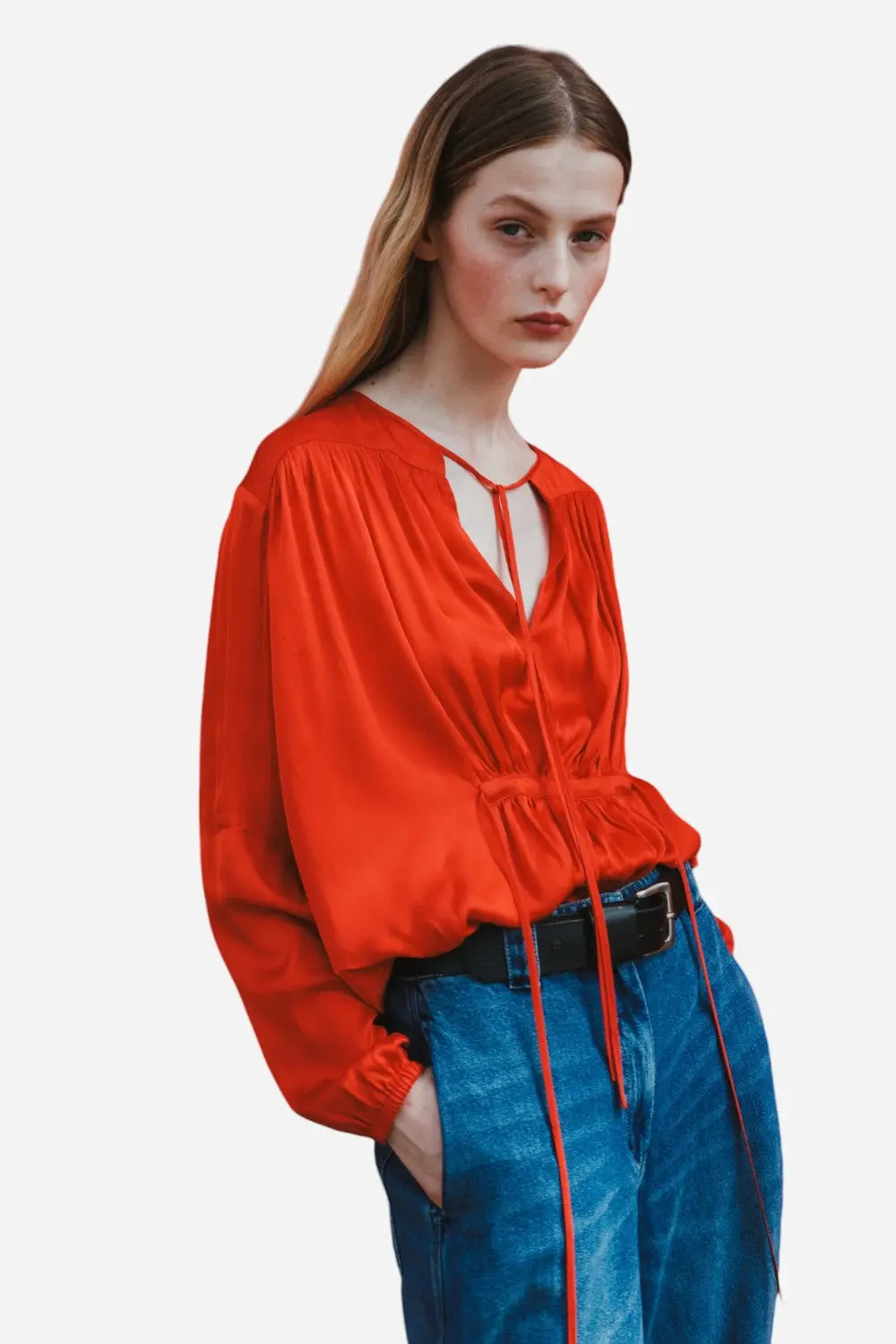 Saint Art Arya Blouse Molten Lava 1