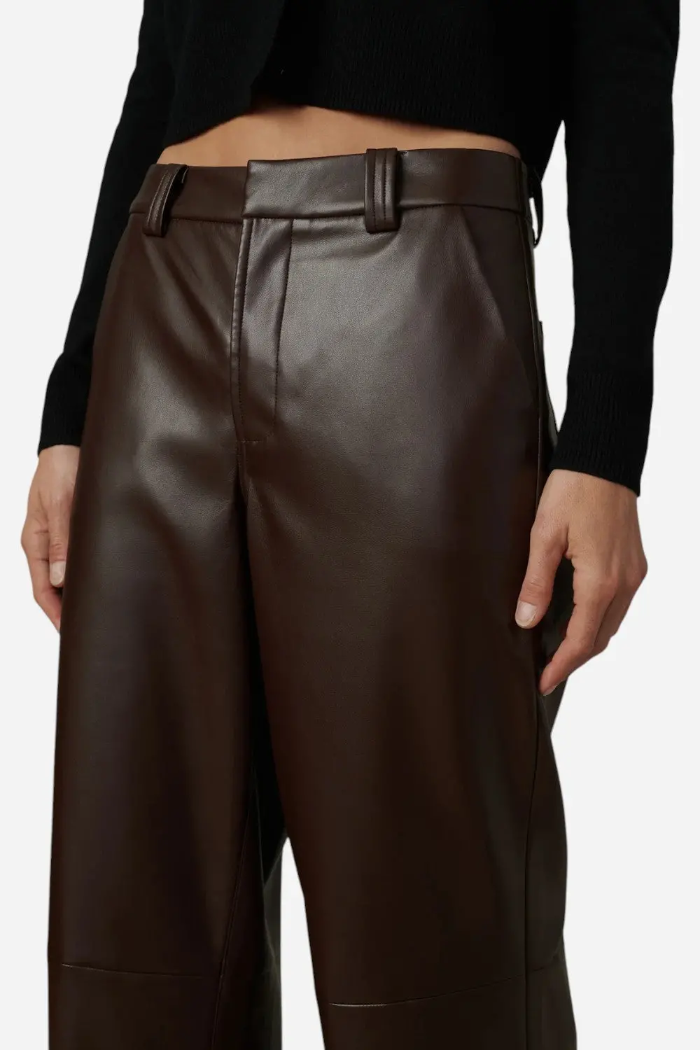 Joe's Jeans The Mia Vegan Leather Trouser In Coffee Bean 5
