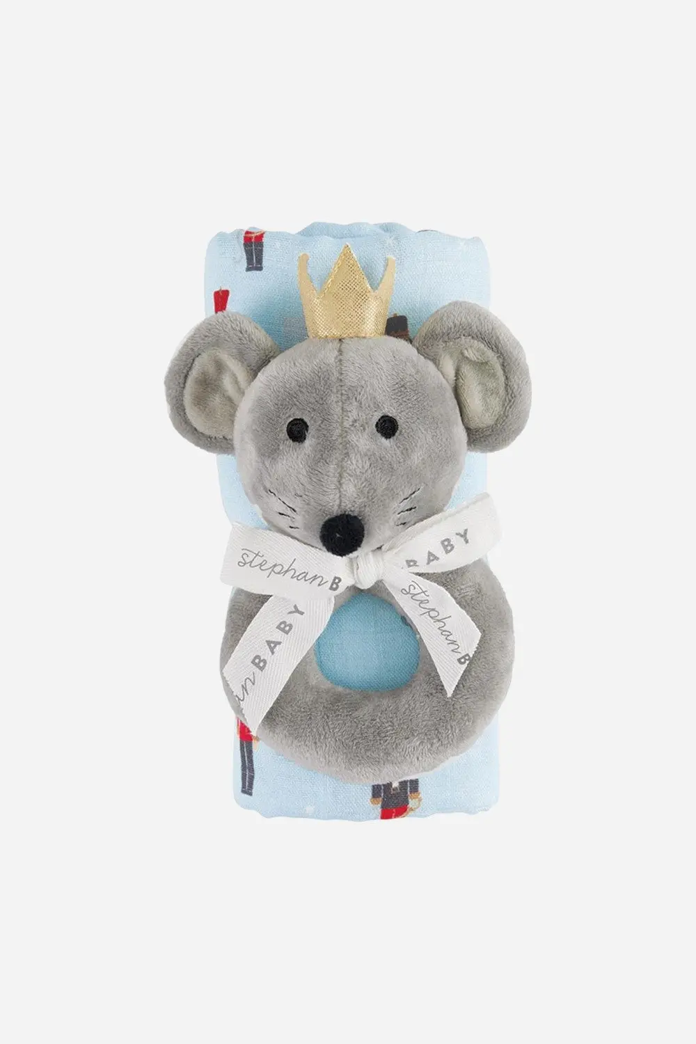 Mouse King Baby Swaddle With Plush Rattle 1