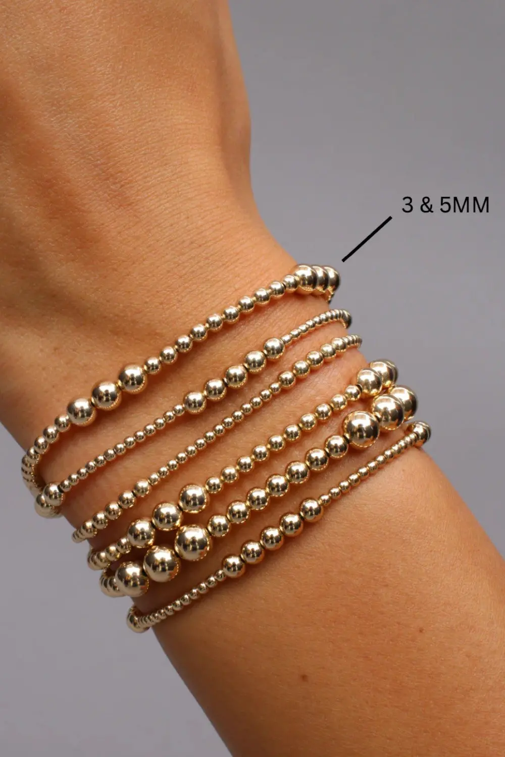 Karen Lazar 3 & 5Mm Pattern Signature Bracelet - Size 6.25 2