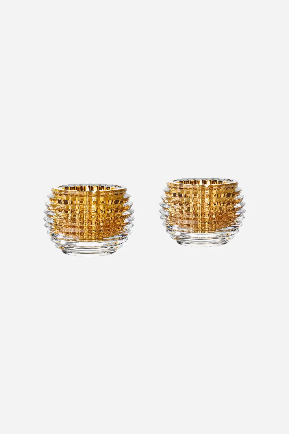 Baccarat Eye Votive Candle Holder In Gold - Set Of 2 1