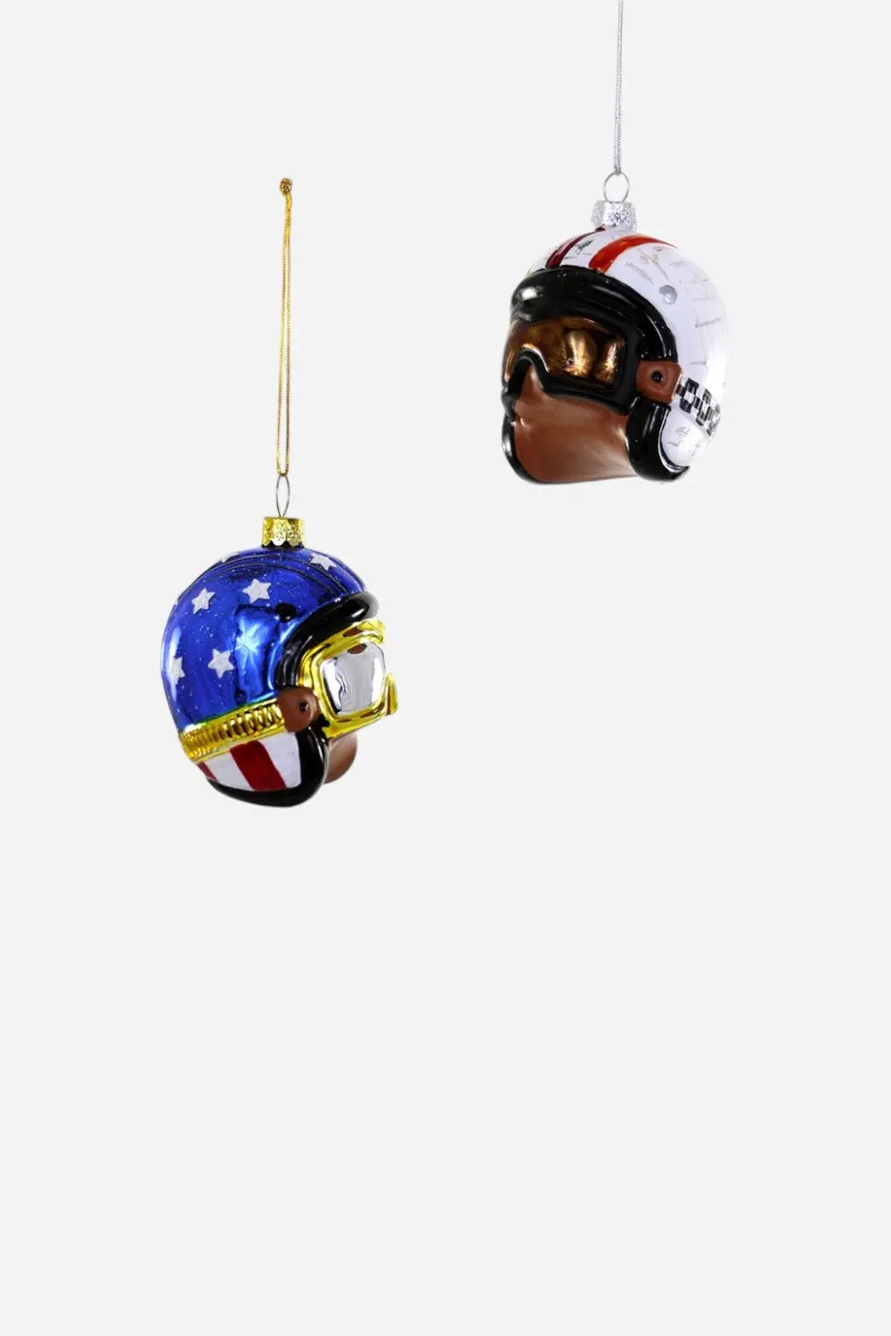 Vintage Motorcycle Helmet Ornament 1