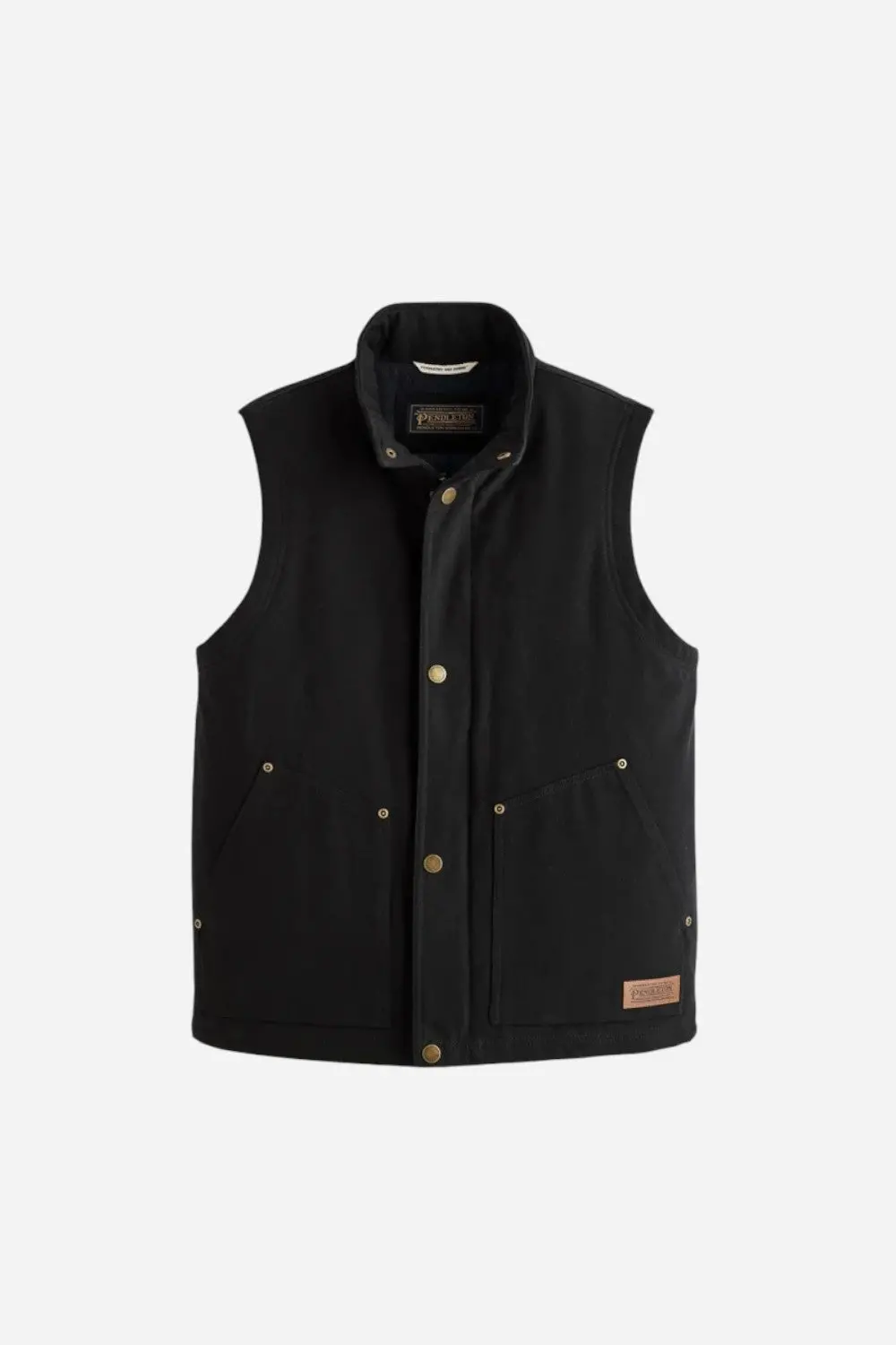 Pendleton Pine Grove Canvas Vest In Black 1