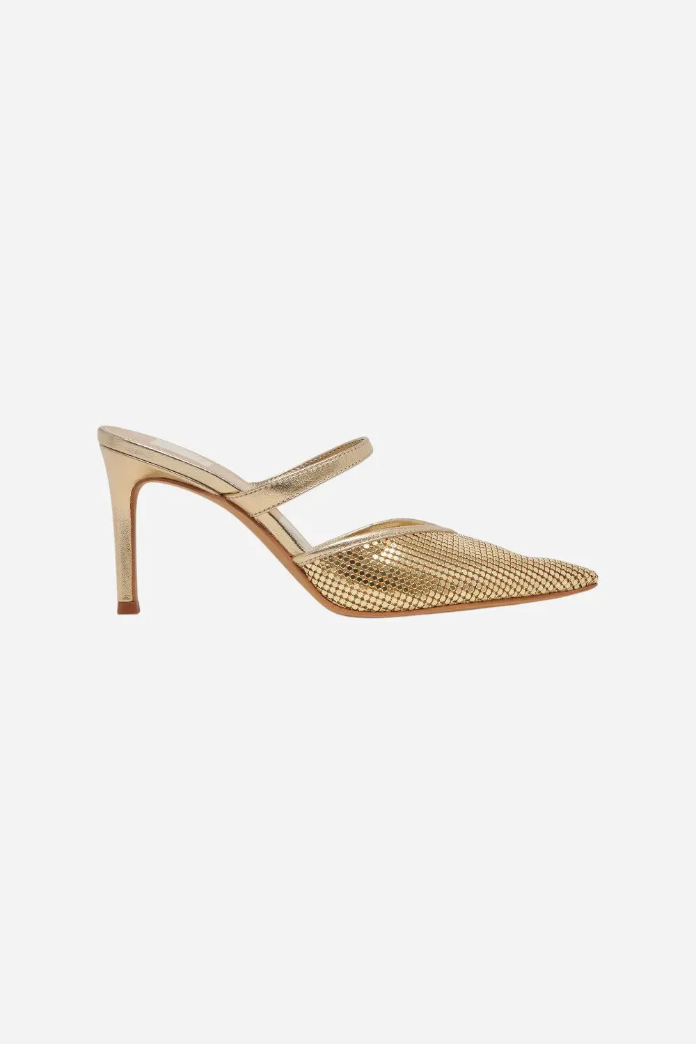 Dolce Vita Kanika Mesh Heels In Metallic Gold 1