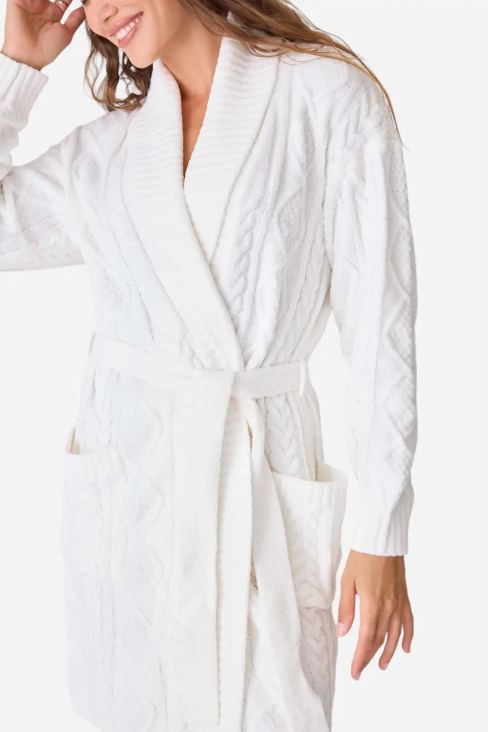 Pj Salvage Robe Cable Crew Ivory 3