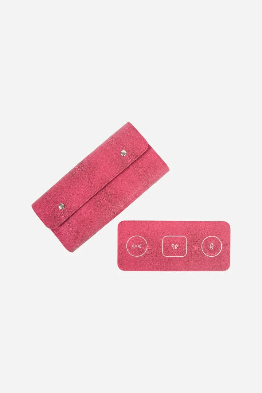 Brouk & Co. Ace 3-In-1 Wireless Charging Pad Fuschia 1