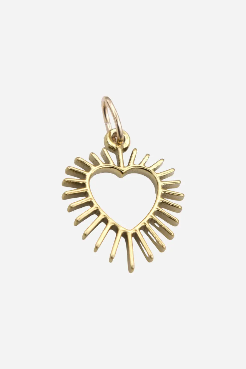 Farrah B Heart Ablaze Charm - Gold 1
