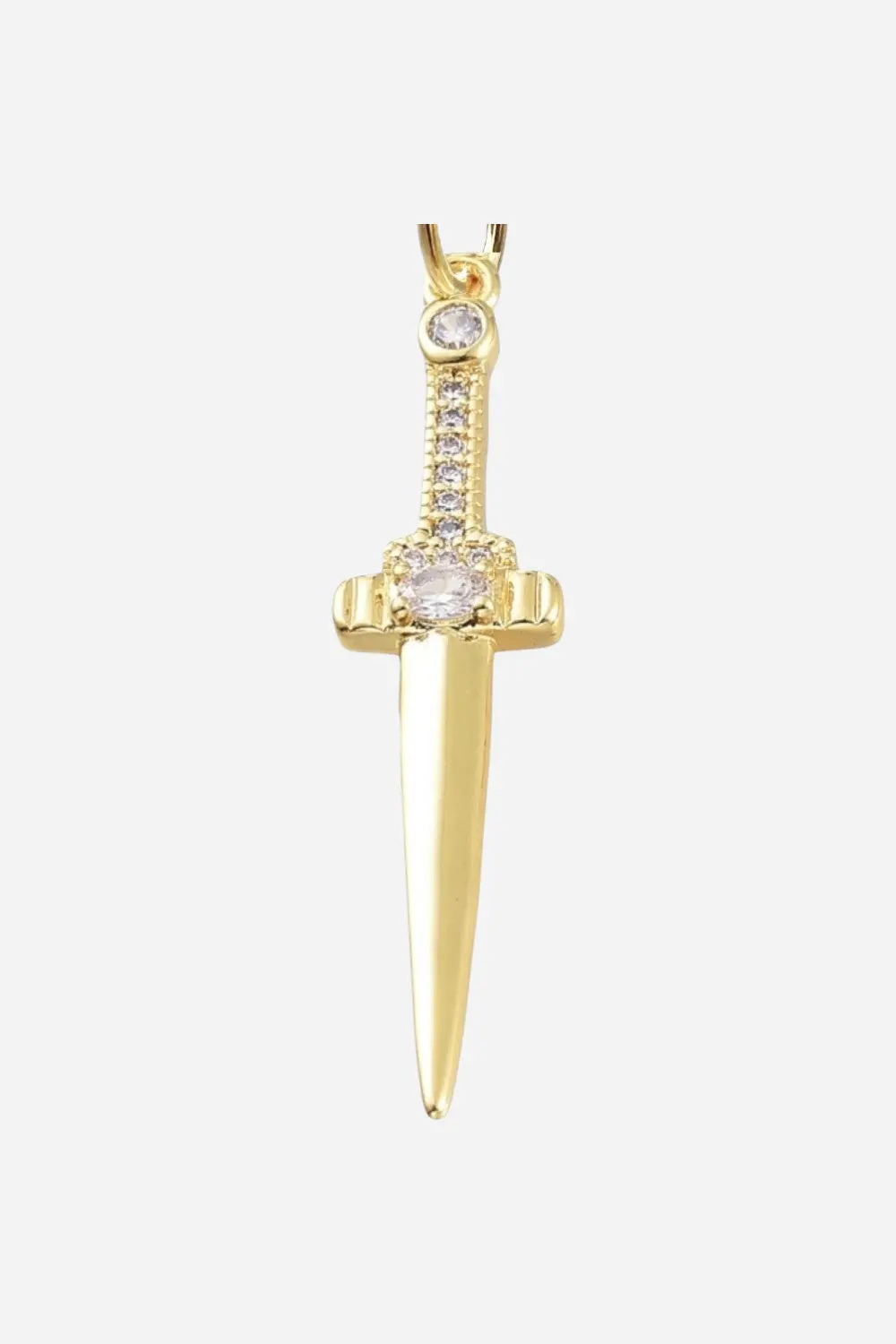 Farrah B Pave Sword Charm - Gold 1