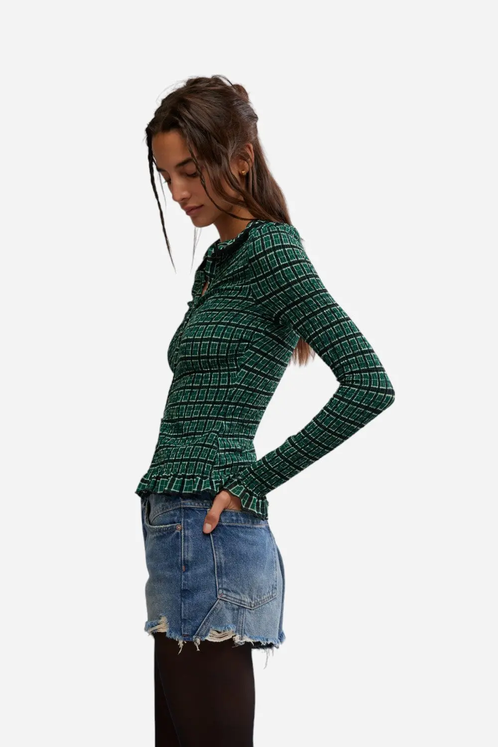 Free People Caught A Feeling Cardi In Green Combo 2