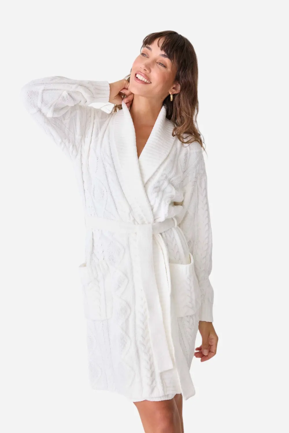 Pj Salvage Robe Cable Crew Ivory 2