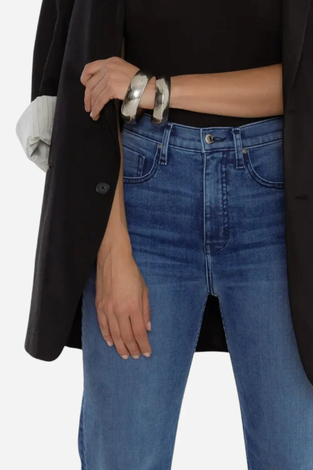 Rudes Denim The Ali Boot Cut In Coral Blue 3