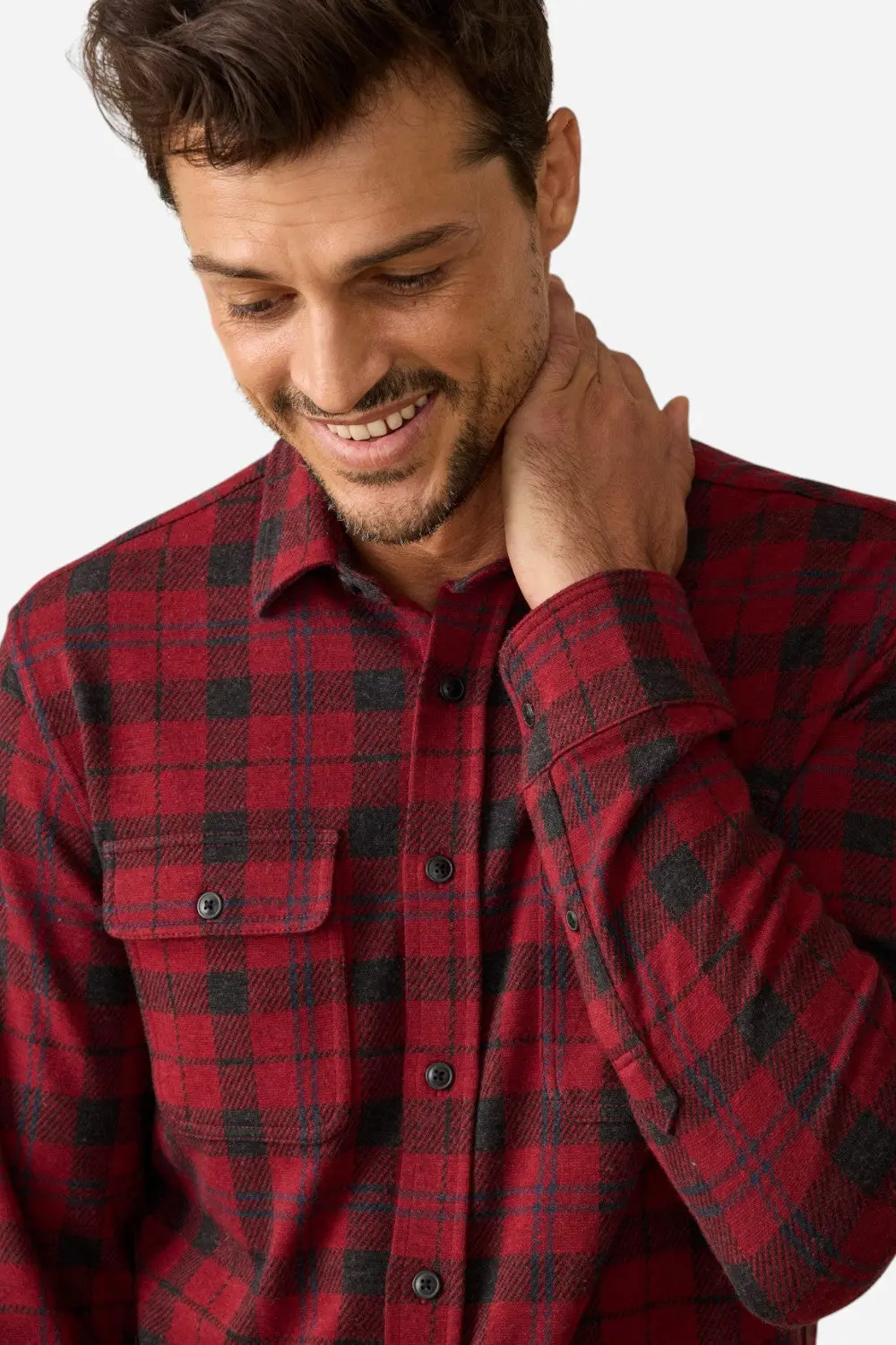 Faherty Legend Sweater Shirt In Cherry Creek Plaid 2