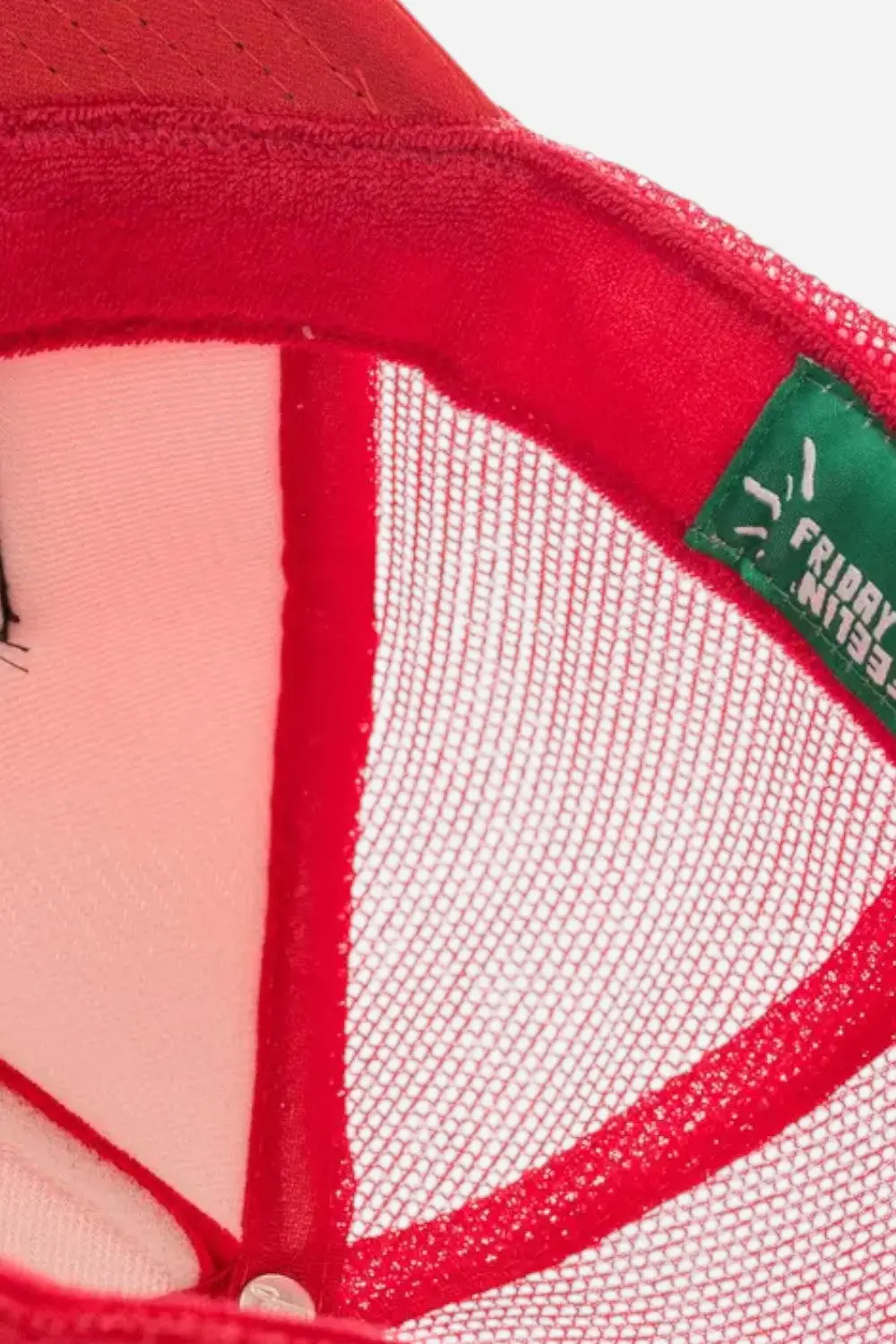 Friday Feelin' Be Kind Trucker Hat In Red 2