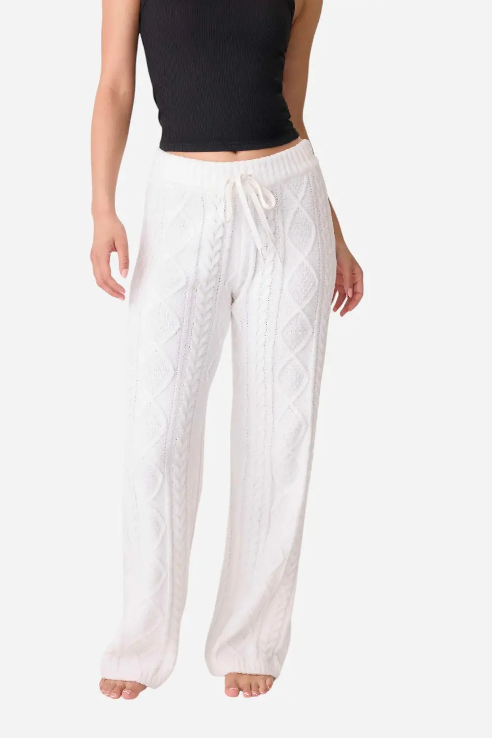 Pj Salvage Pant Cable Crew Ivory 1
