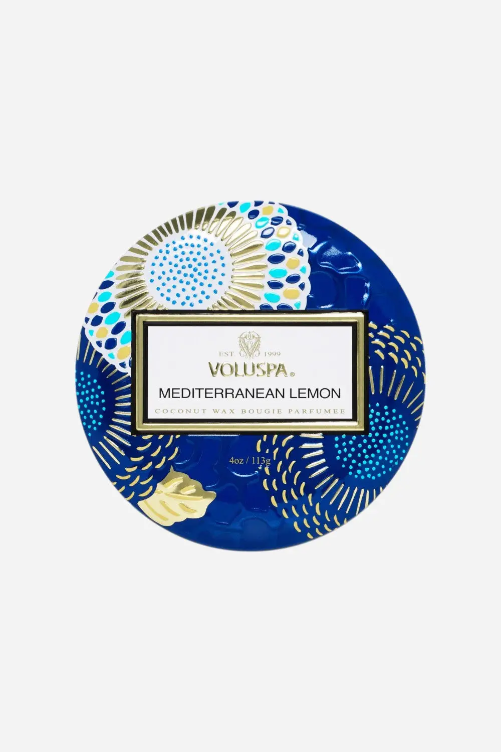 Voluspa Mediterranean Lemon Mini Tin Candle 1