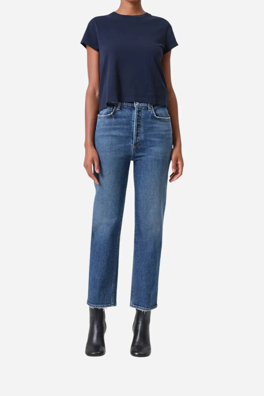 Agolde 90'S Pinch Waist Crop In Solace 1