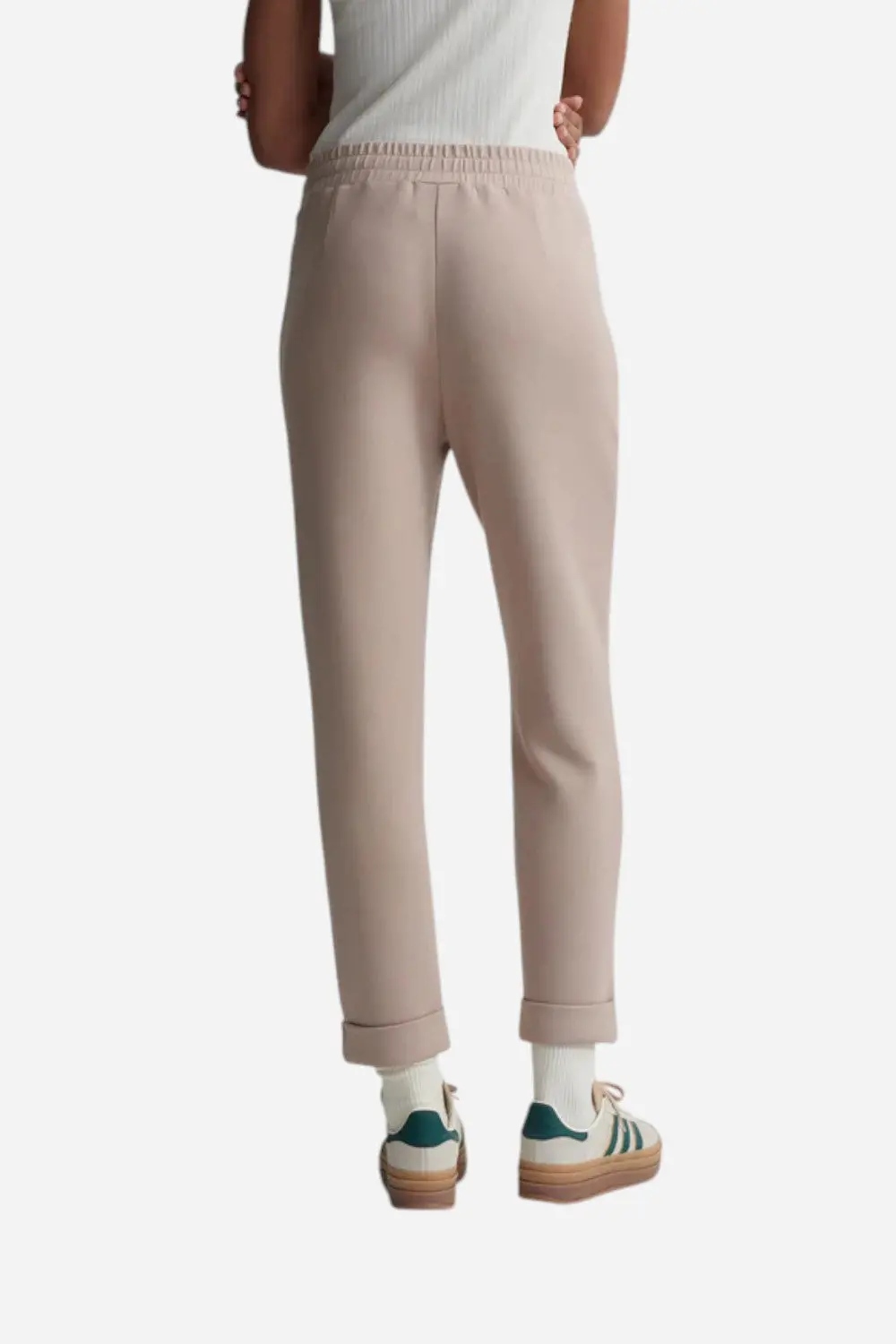 Varley The Rolled Cuff Pant 25" In Light Taupe 2