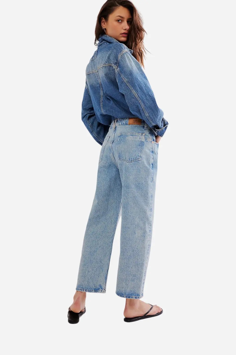 Free People Deep Trance Dropped Boyfriend Jeans In Sweet Dreams 2