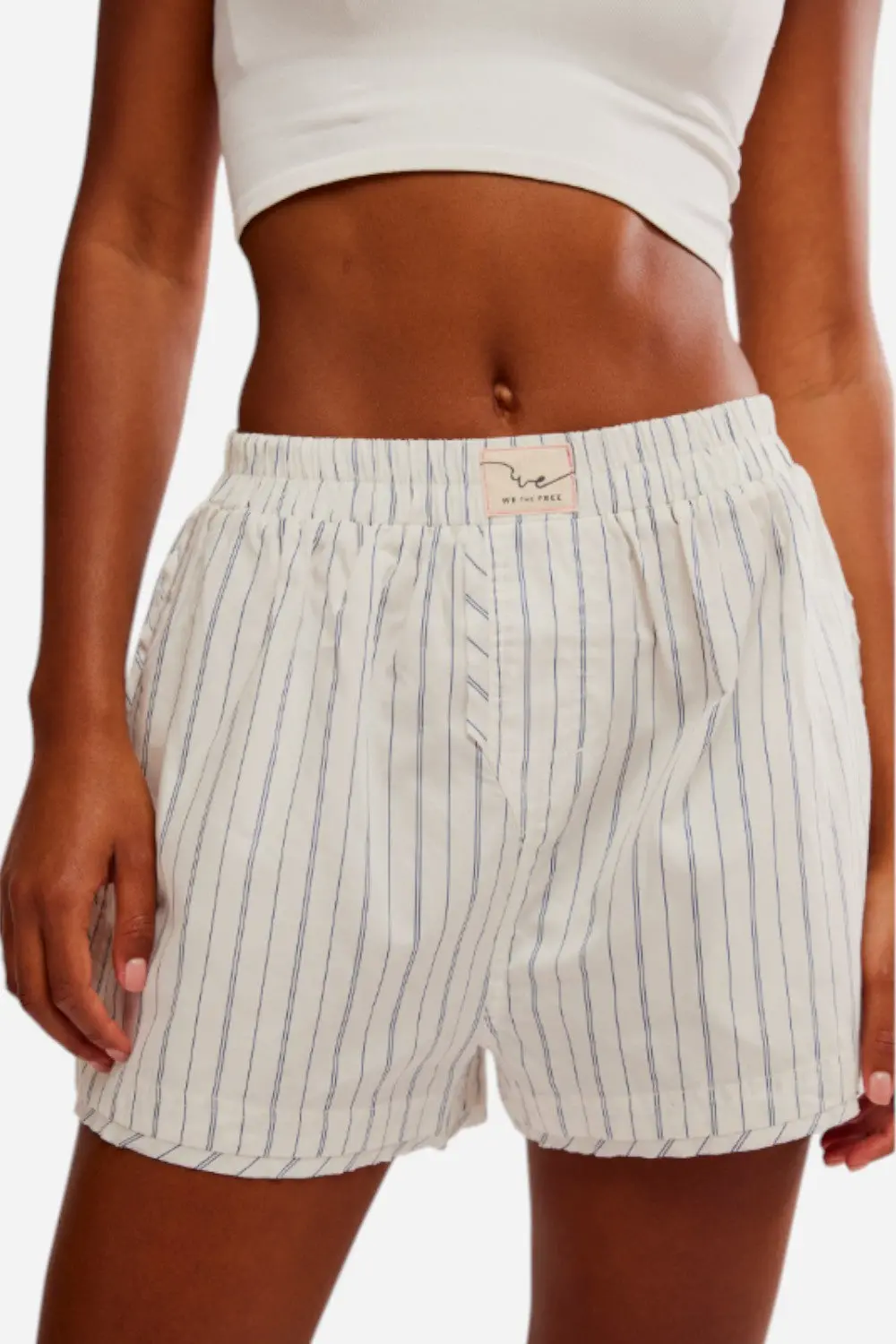 Free People Day To Day Striped Boxer In Ivory Combo 1