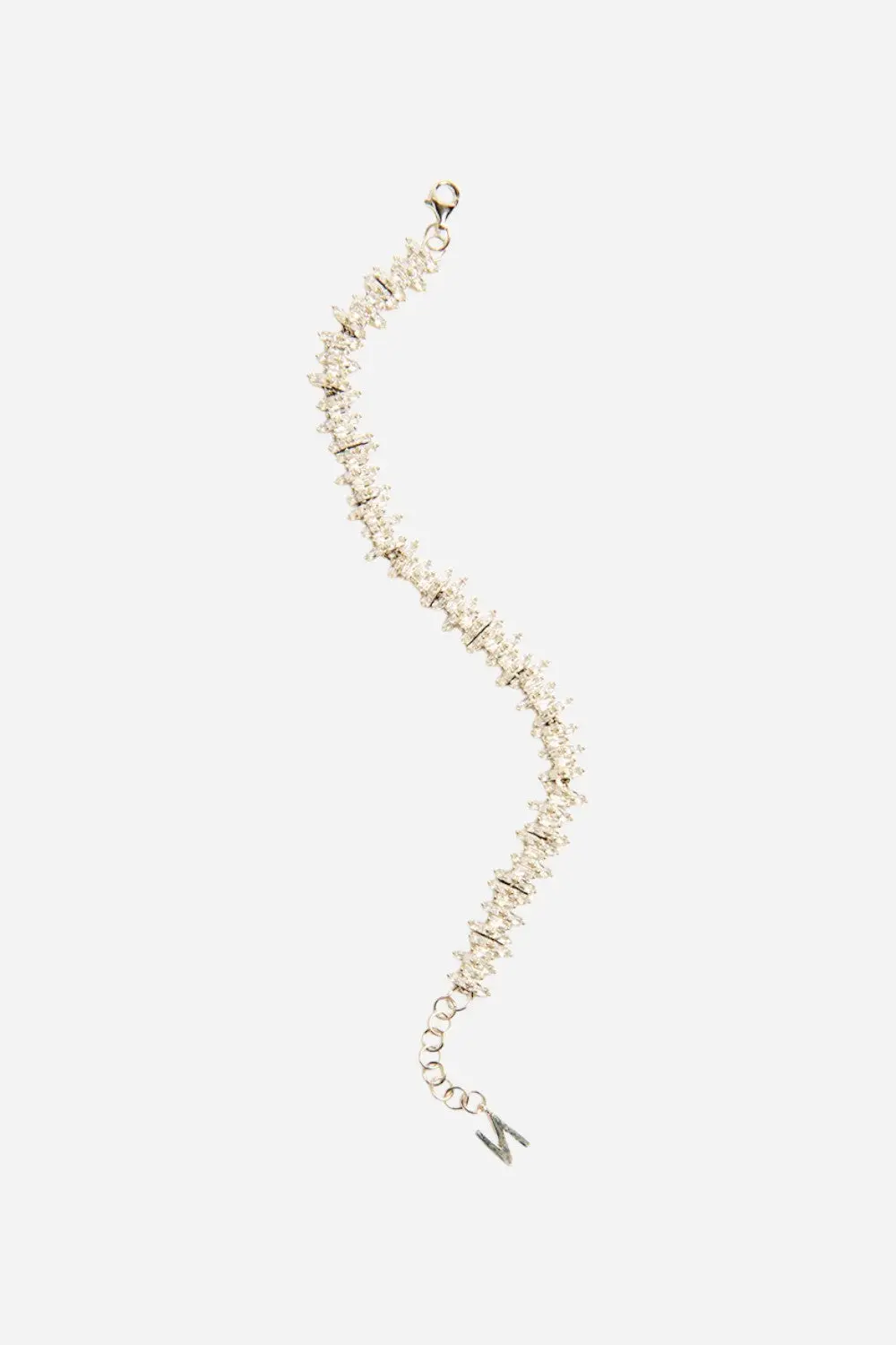 Nickho Rey Carrie Bracelet In Gold With Clear Stones 1