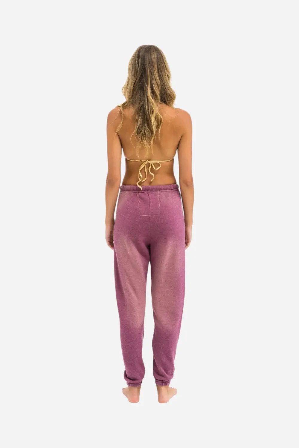 Aviator Nation Vintage Logo Sweatpants In Faded Berry 3