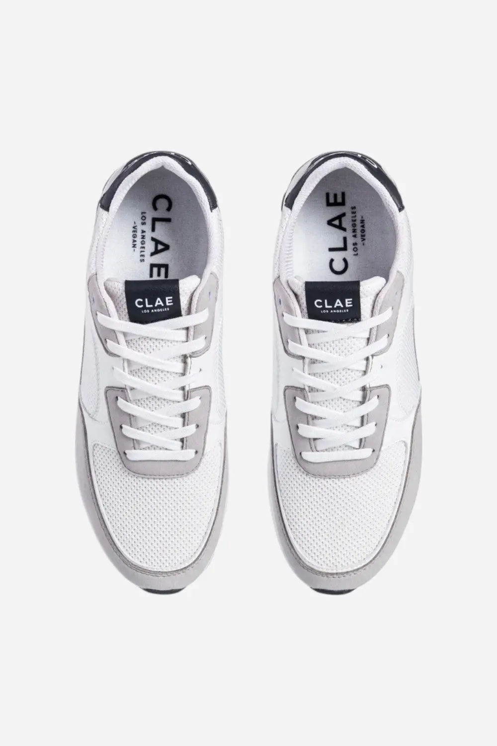 Clae Men's Joshua In Microchip White & Navy 2