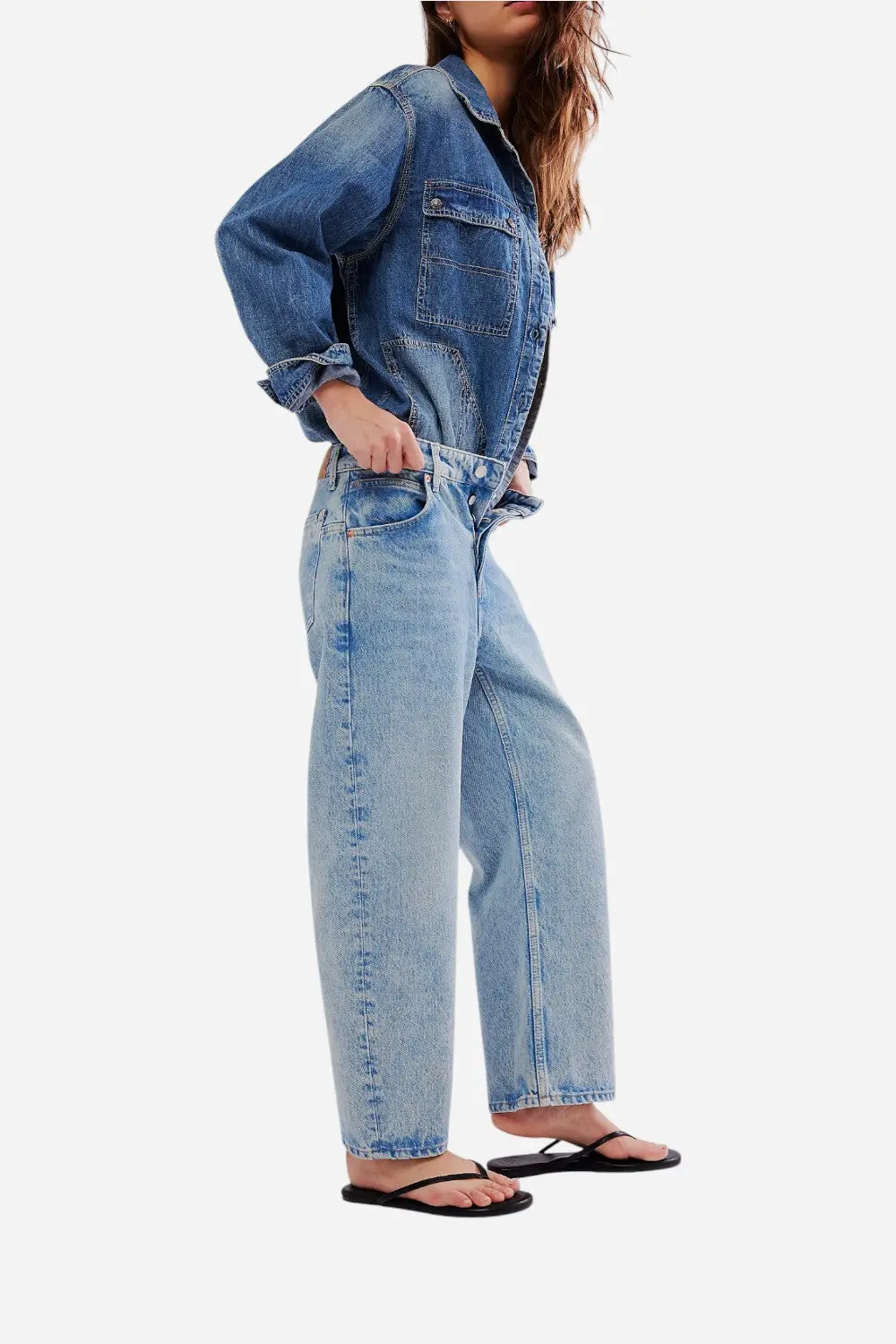 Free People Deep Trance Dropped Boyfriend Jeans In Sweet Dreams 3