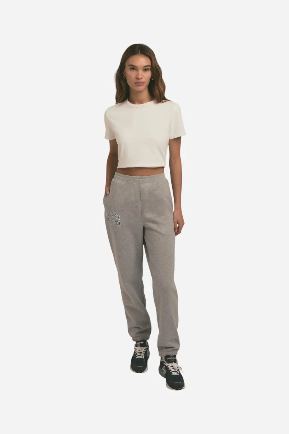 Favorite Daughter The Collegiate Jogger In Heather Grey 1