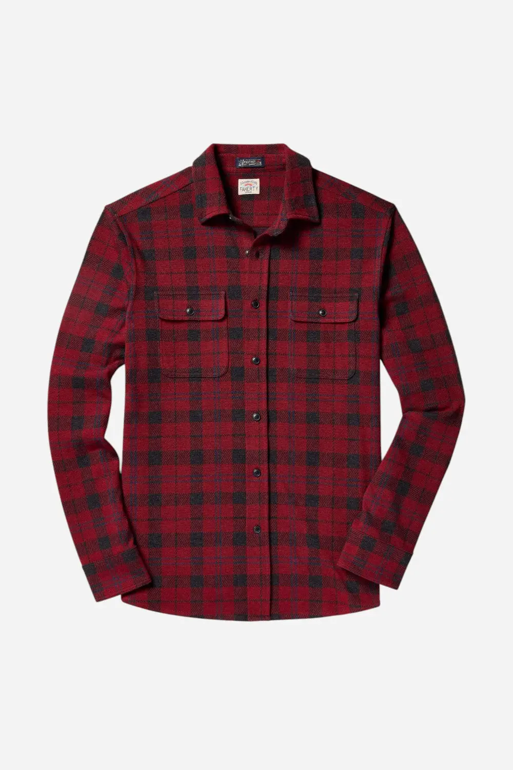Faherty Legend Sweater Shirt In Cherry Creek Plaid 4