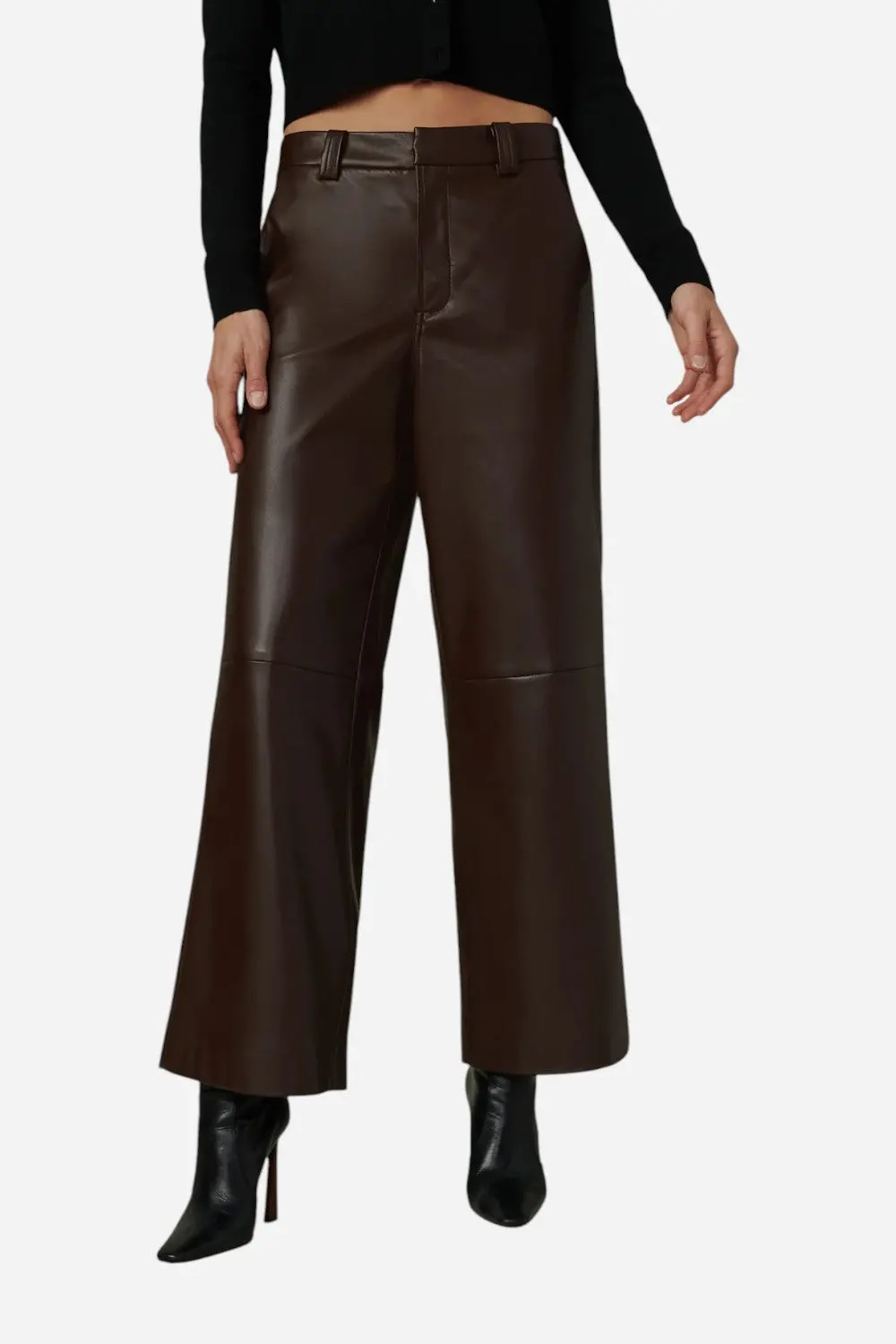 Joe's Jeans The Mia Vegan Leather Trouser In Coffee Bean 1