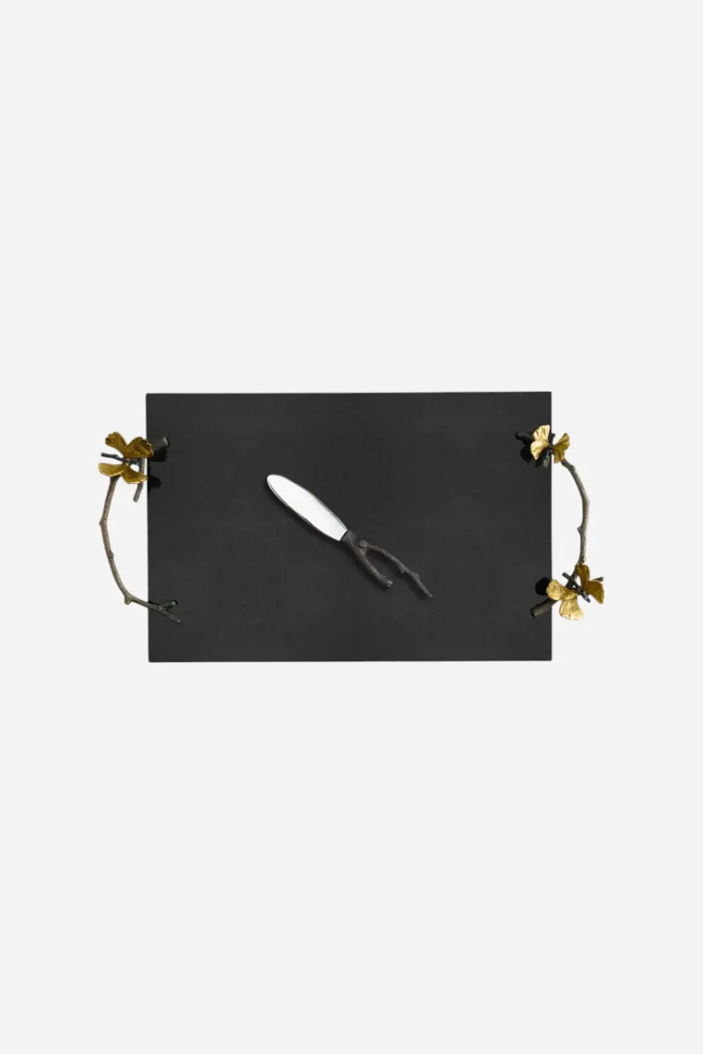 Michael Aram Butterfly Gingko Granite Cheese Board With Knife 2