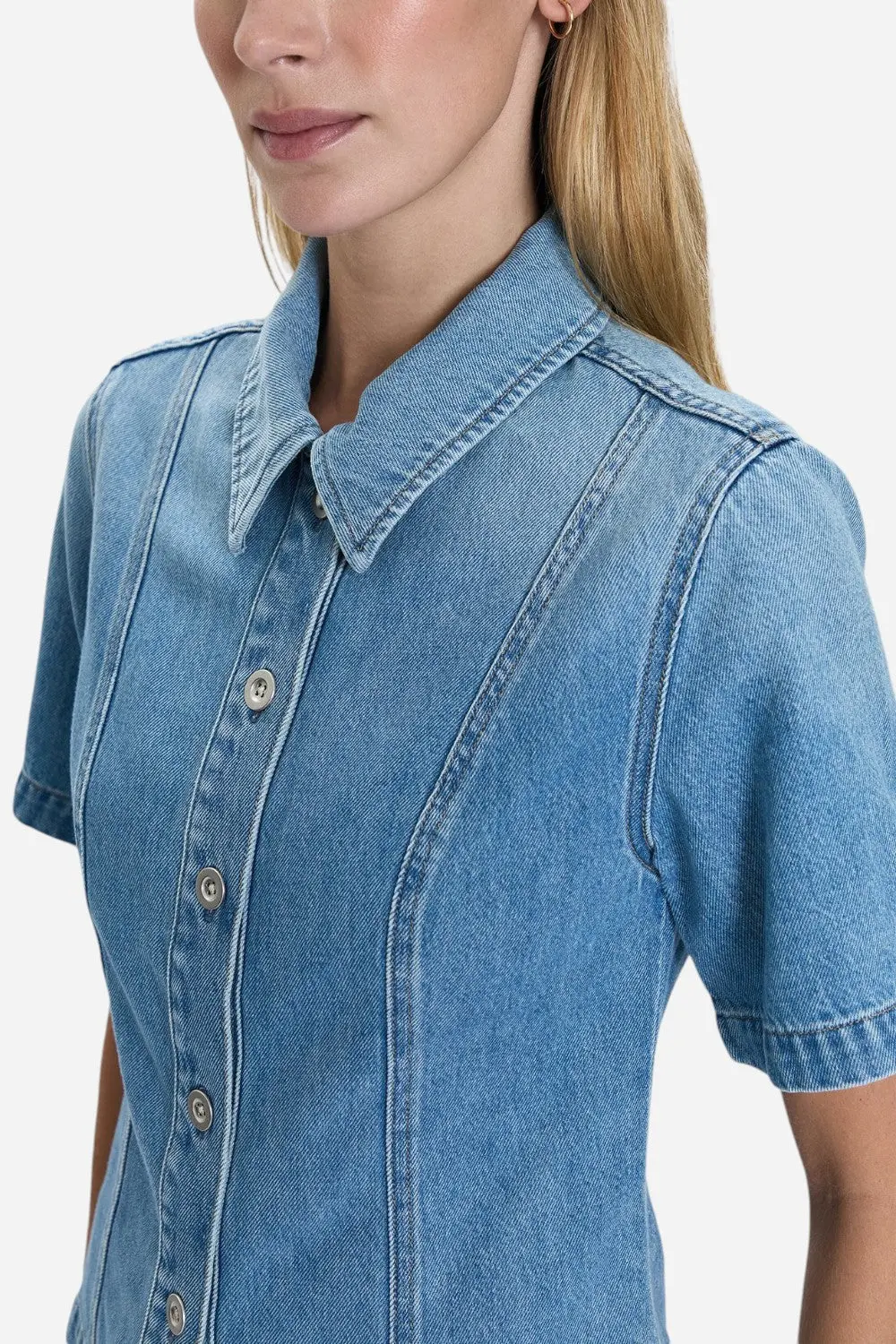 Pistola Cyndi Denim Shirt In Palo Alto 4