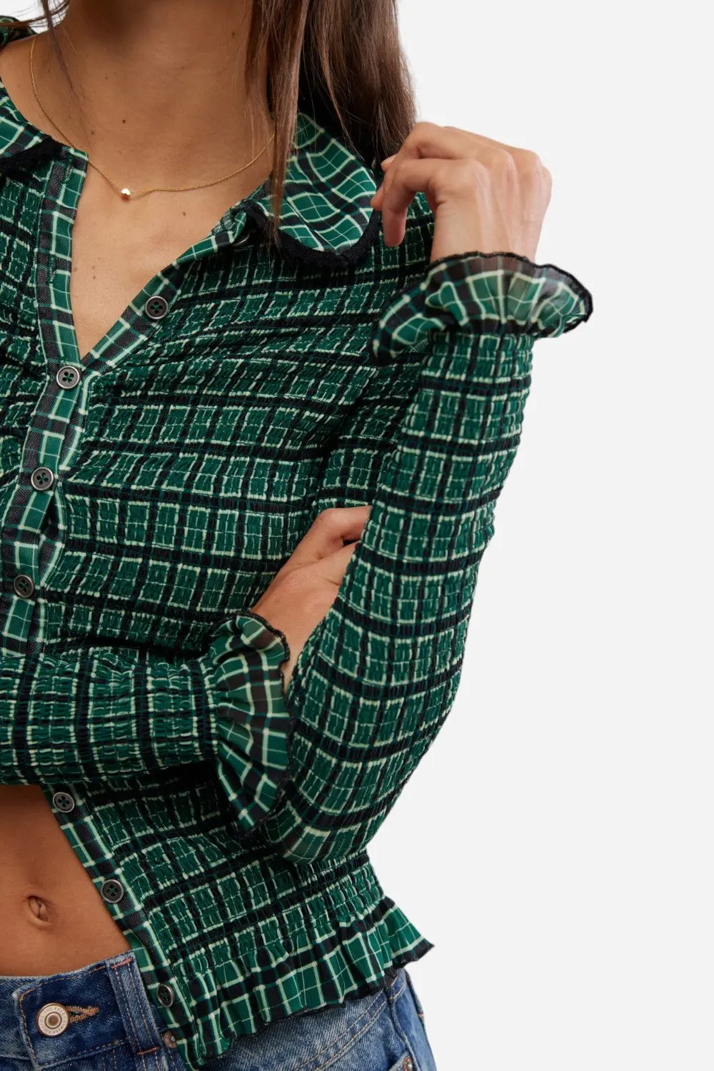 Free People Caught A Feeling Cardi In Green Combo 4