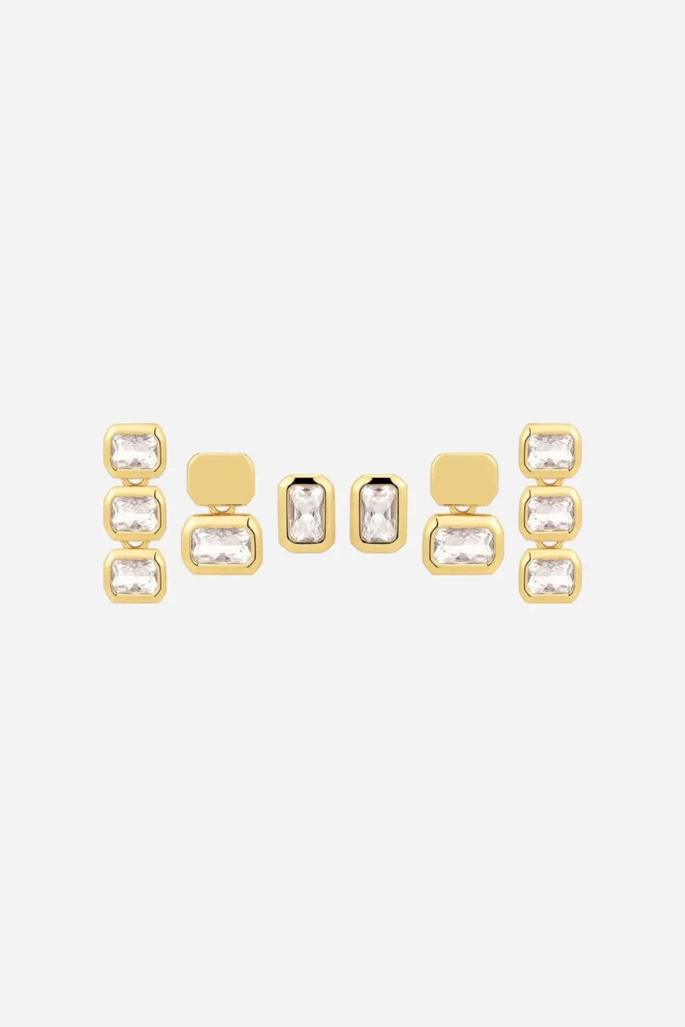 Luv Aj Bianca Bezel Studs Set In Gold 1