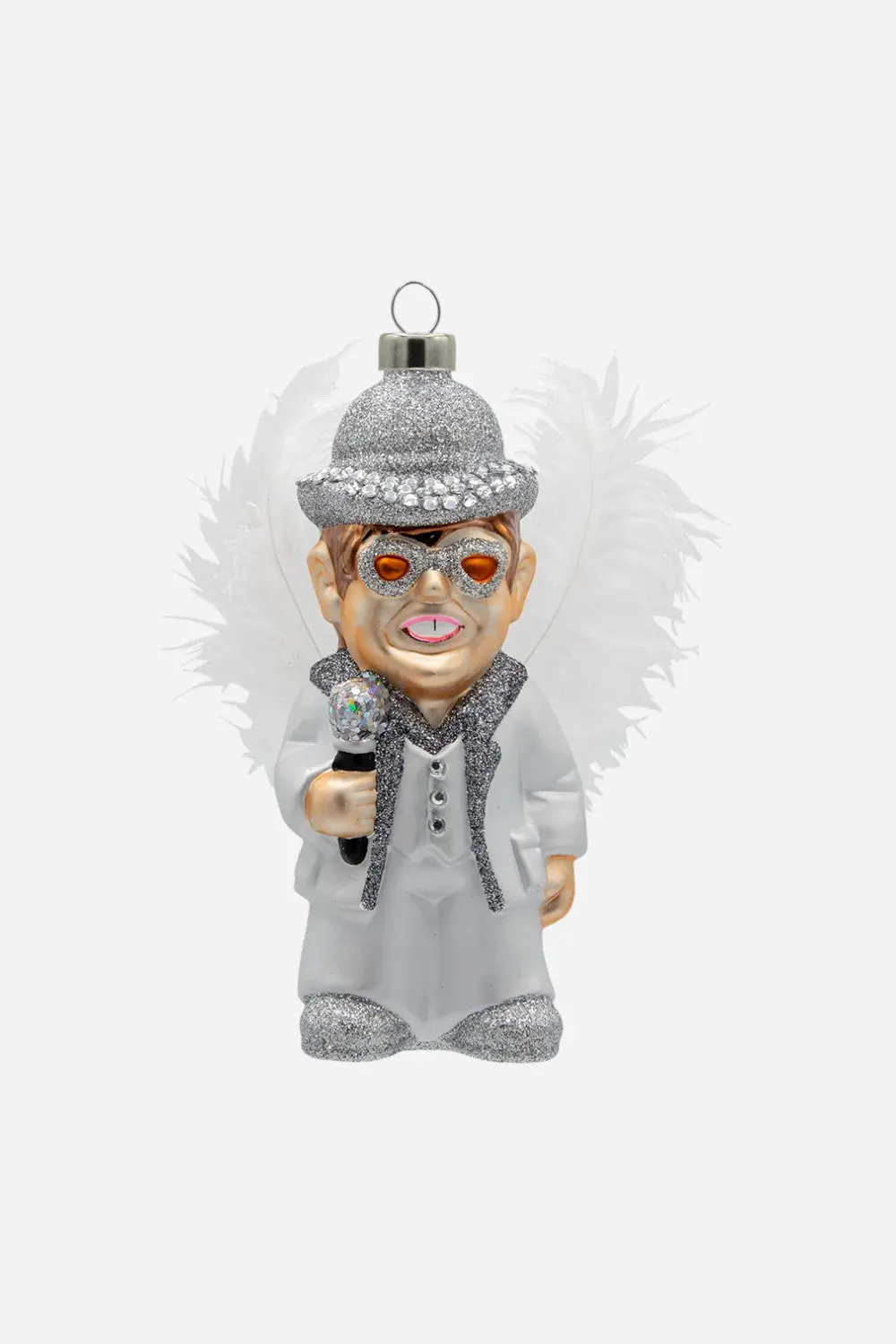 Kat + Annie Elton White Feather Costume Ornament 1