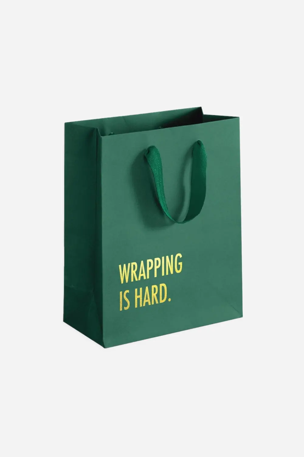 Wrapping Is Hard Green Gift Bag 1