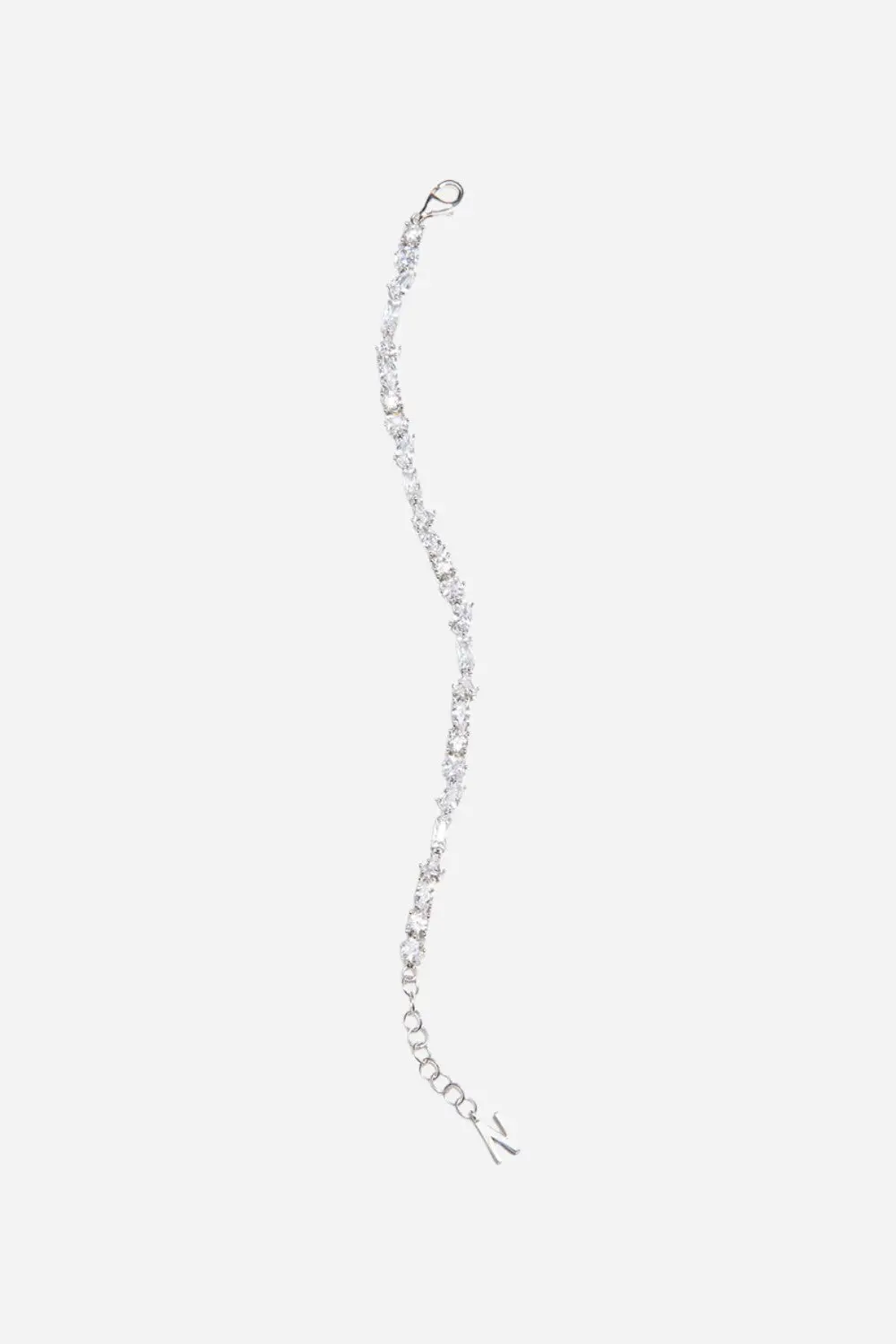 Nickho Rey Julie Bracelet In Silver With Clear Stones 1