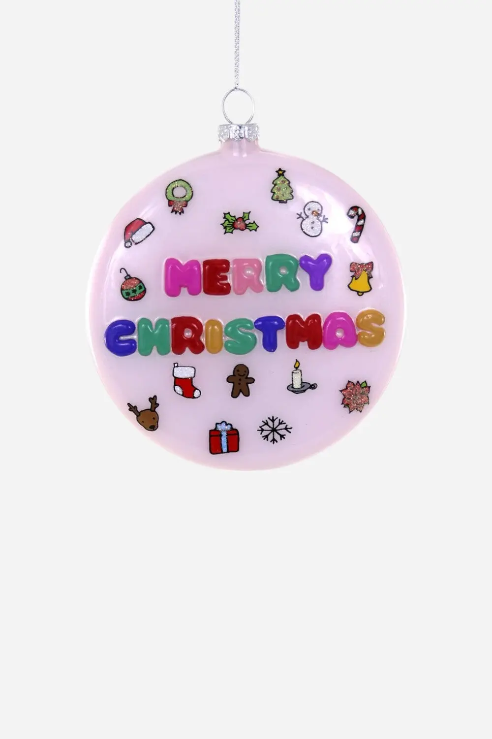 Retro Merry Christmas Ornament 1