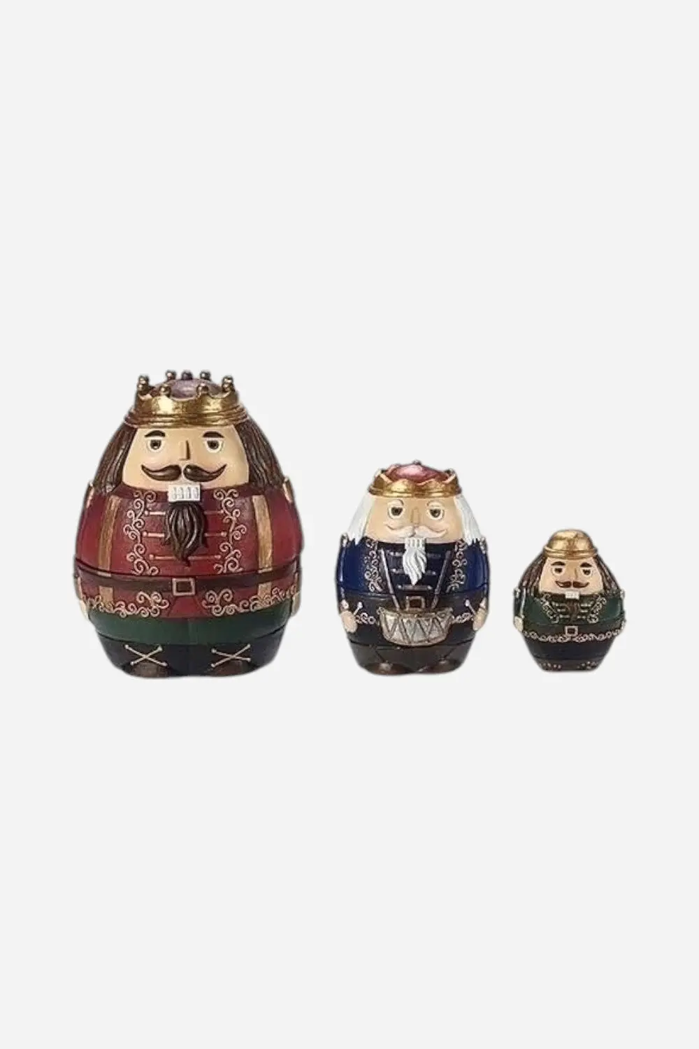 Nesting Nutcracker Set Red And Gold 1