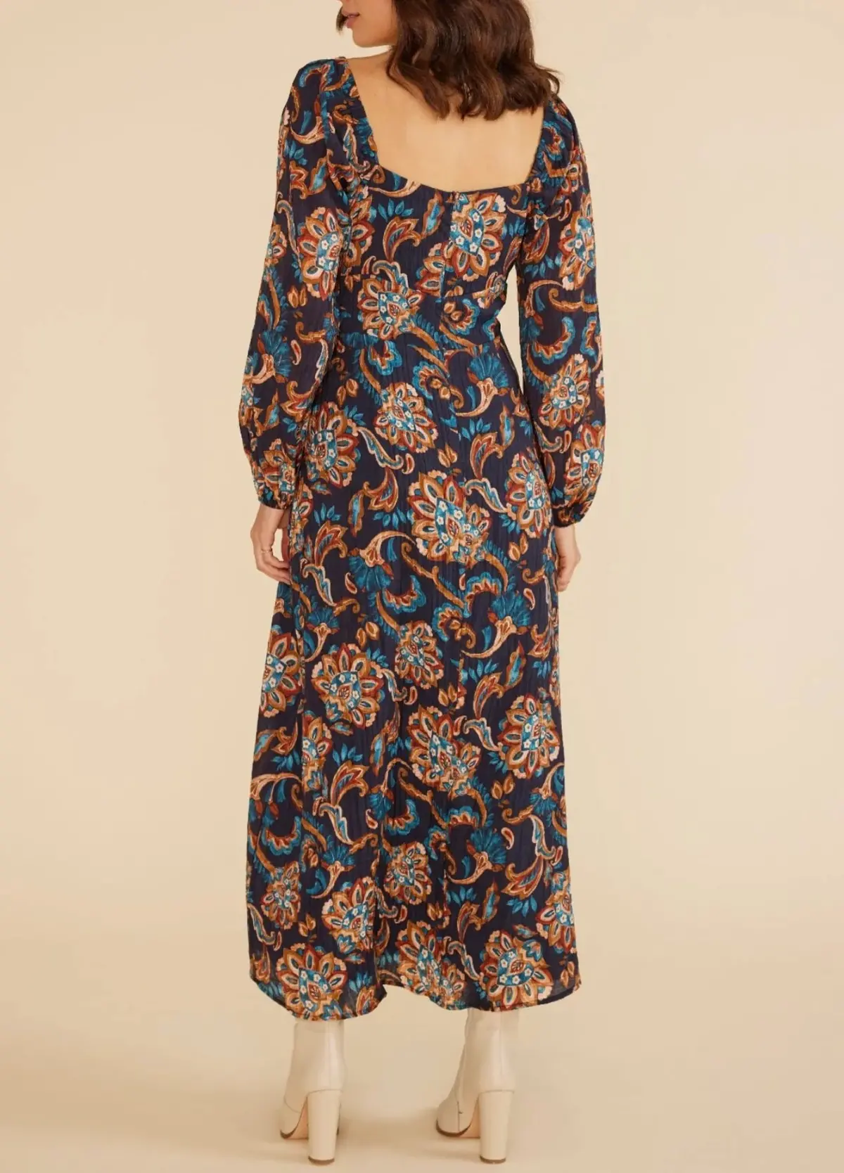 Whilla Midi Dress In Navy Multi 3