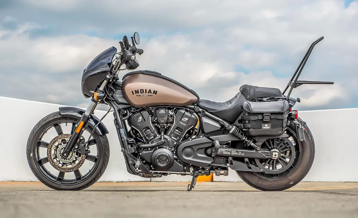 Iron Born Blade 25" Sissy Bar With Foldable Luggage Rack For 2025+ Indian Sport Scout Sixty Matte Black 2